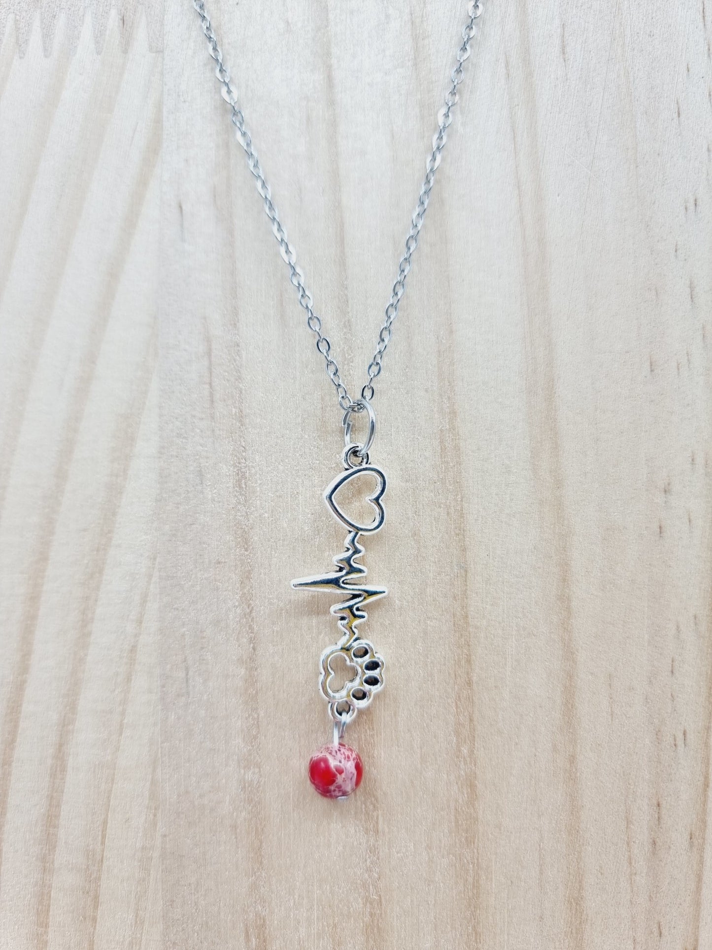 Collier battement de coeur - Jaspe impérial