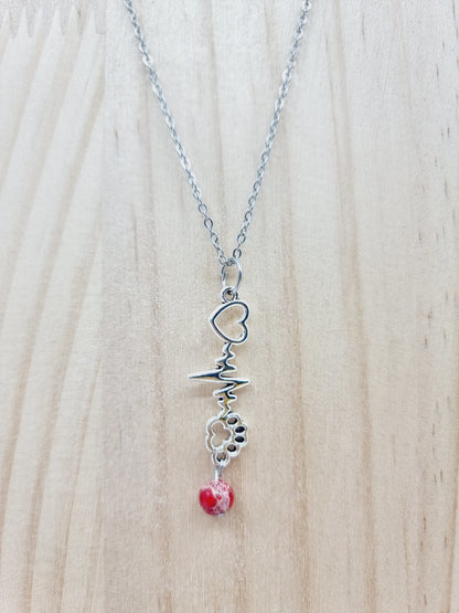 Collier battement de coeur - Jaspe impérial