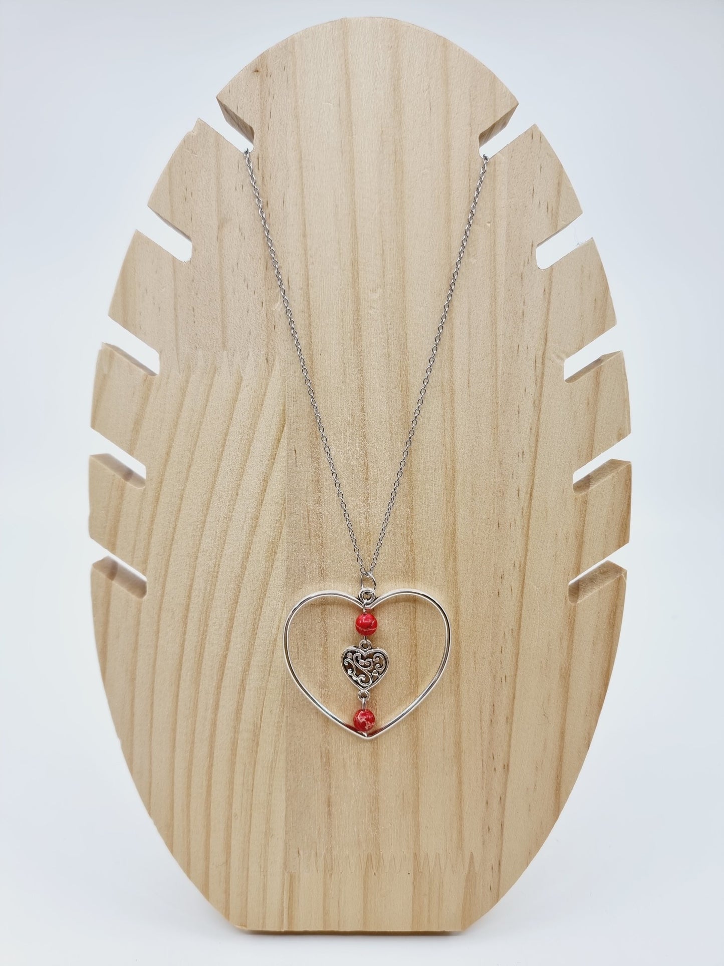 Collier coeur - Jaspe impérial