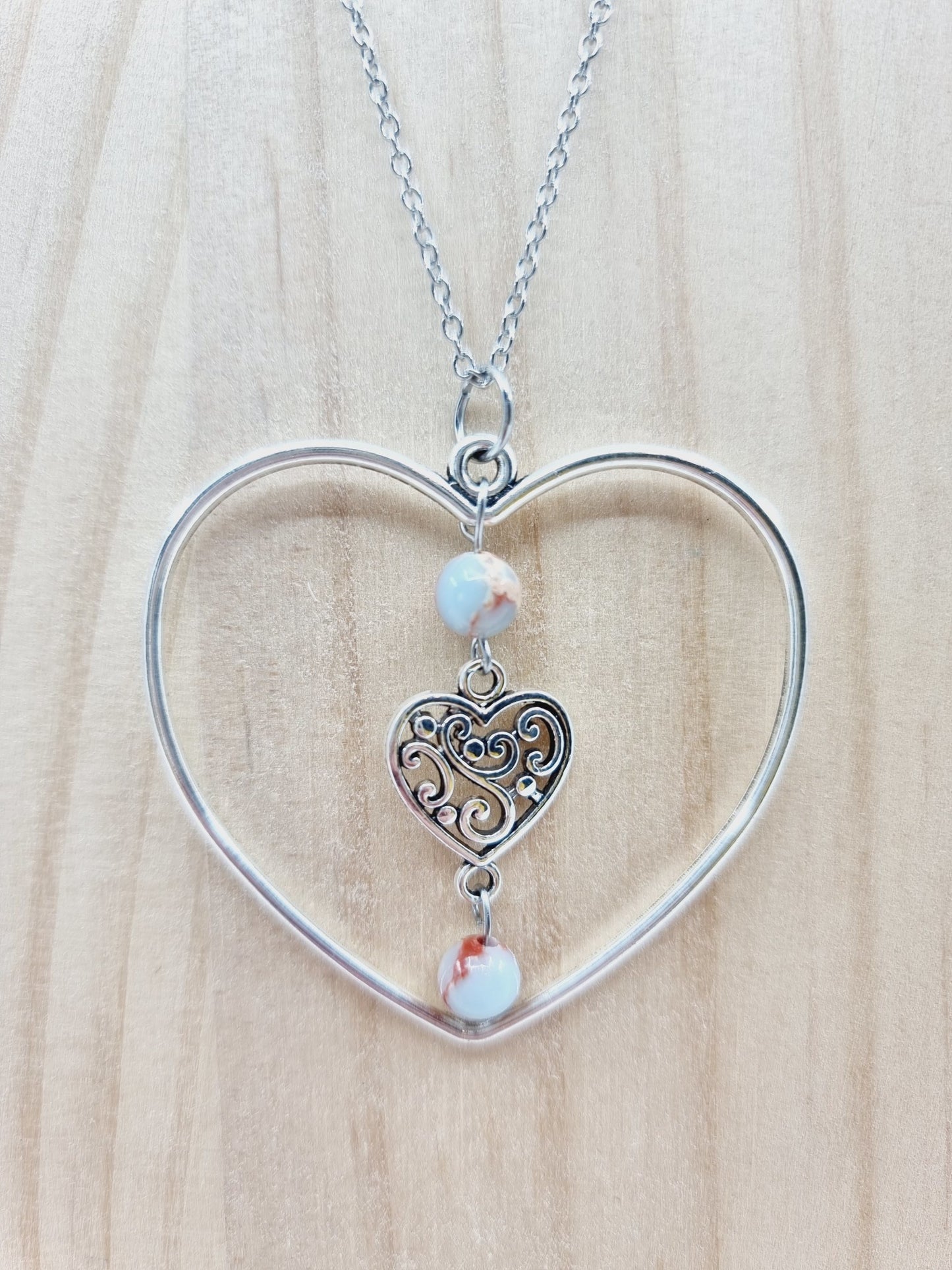 Collier coeur - Pierre de l'empereur