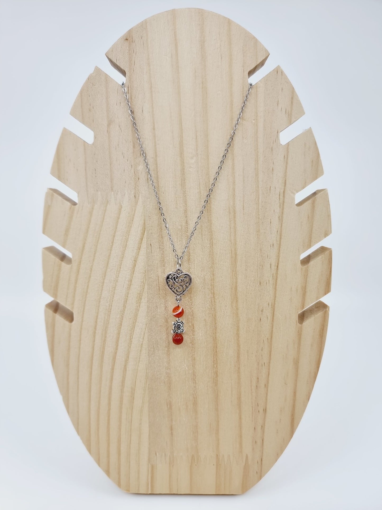 Collier tortue - Cornaline