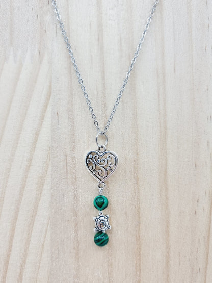 Collier tortue - Malachite