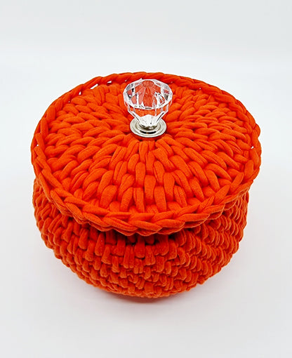 Corbeille bonbonnière - corail