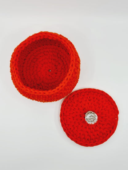 Corbeille bonbonnière - corail