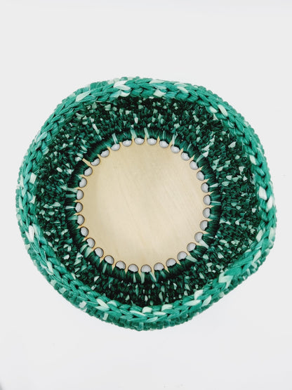 Corbeille bonbonnière - verte, blanche