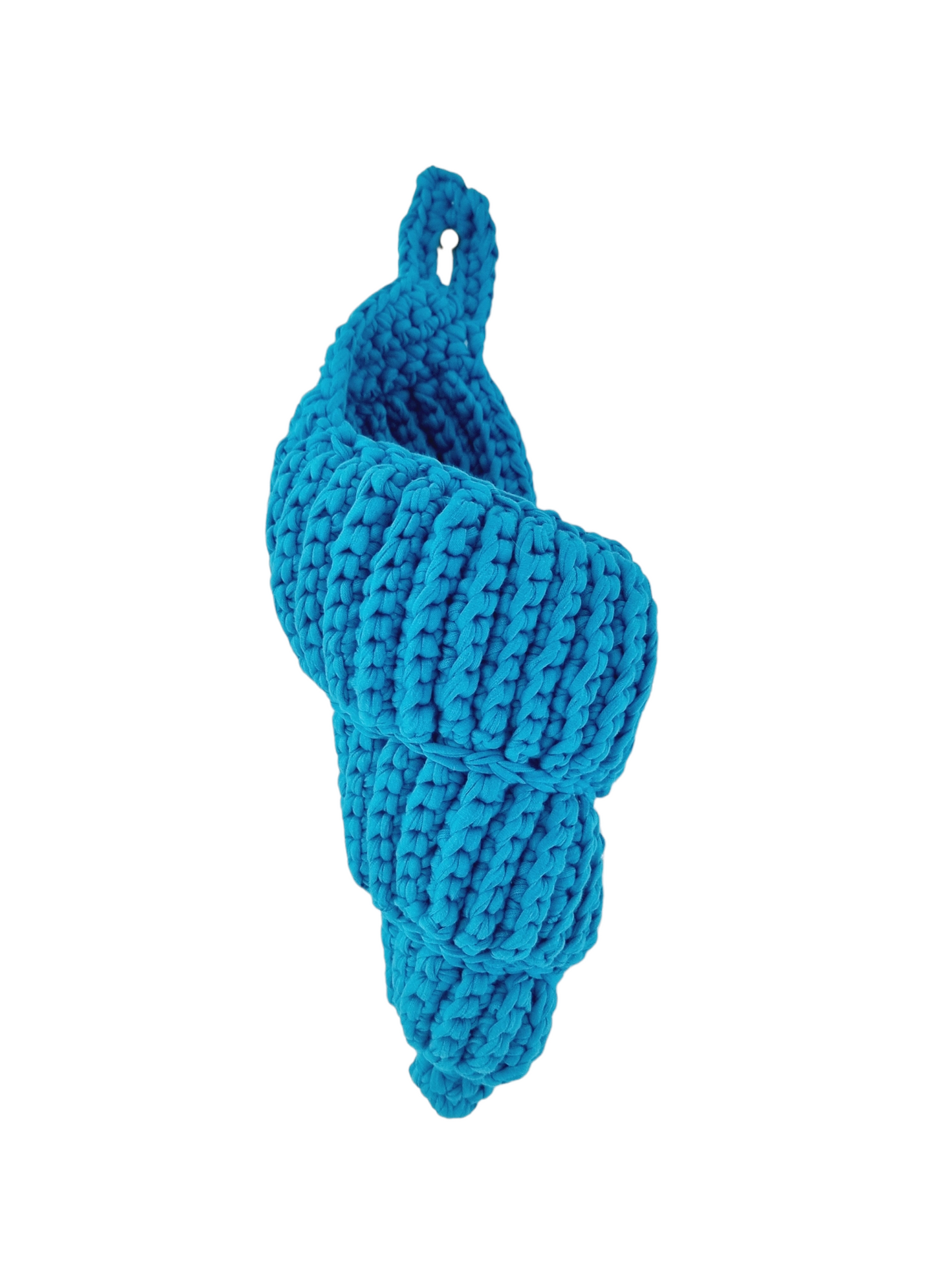 Corbeille coquillage à suspendre - bleue