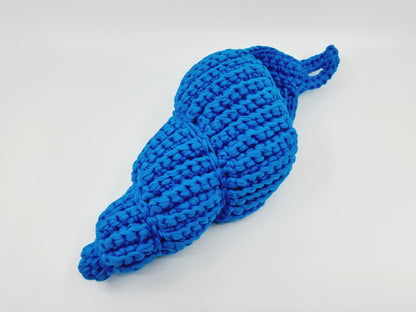 Corbeille coquillage à suspendre - bleue