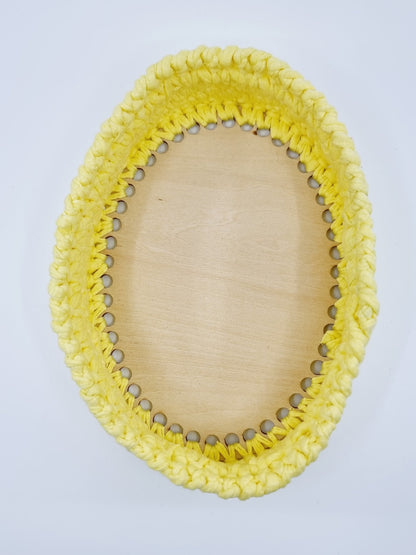 Corbeille - ovale/jaune