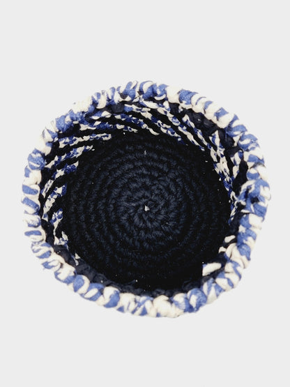 Corbeille - ronde/noire, bleue, blanche