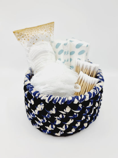 Corbeille - ronde/noire, bleue, blanche