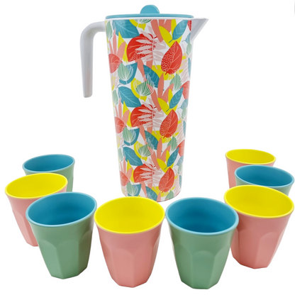 Cruche avec 8 gobelets - Spring