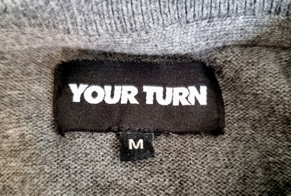 Pull gris col en V (SIZE : S)