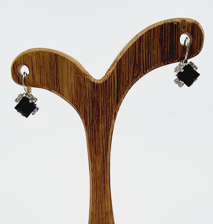 Boucles d'oreilles chic - noire