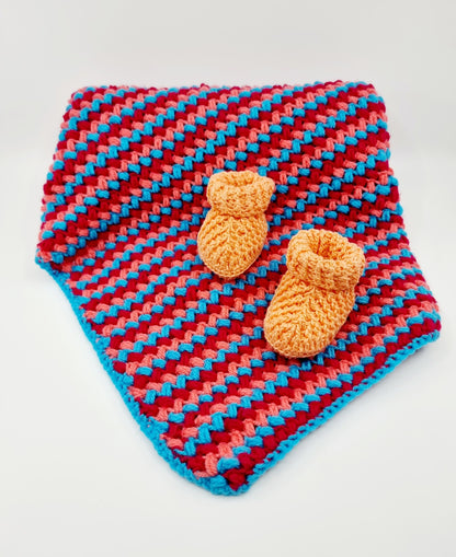 Couverture, chaussons bébé - Alaska