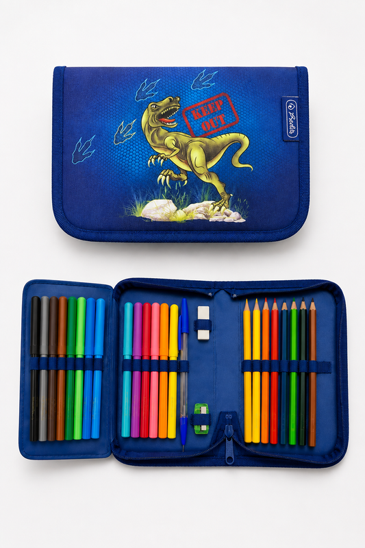 Trousse scolaire Herlitz - Dinosaure (31 pièces)