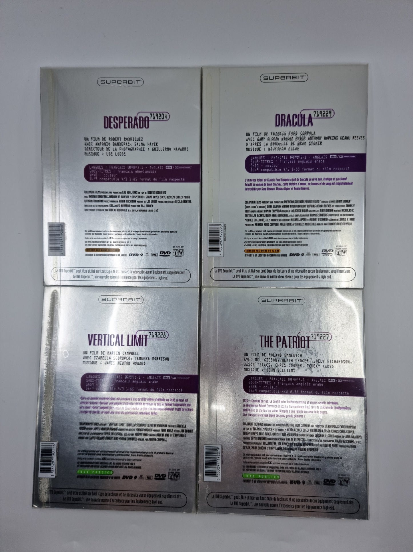 SUPERBIT 4 DVD : 1. The Patrio – 2. Dracula – 3. Desperado – 4. Vertical Limit