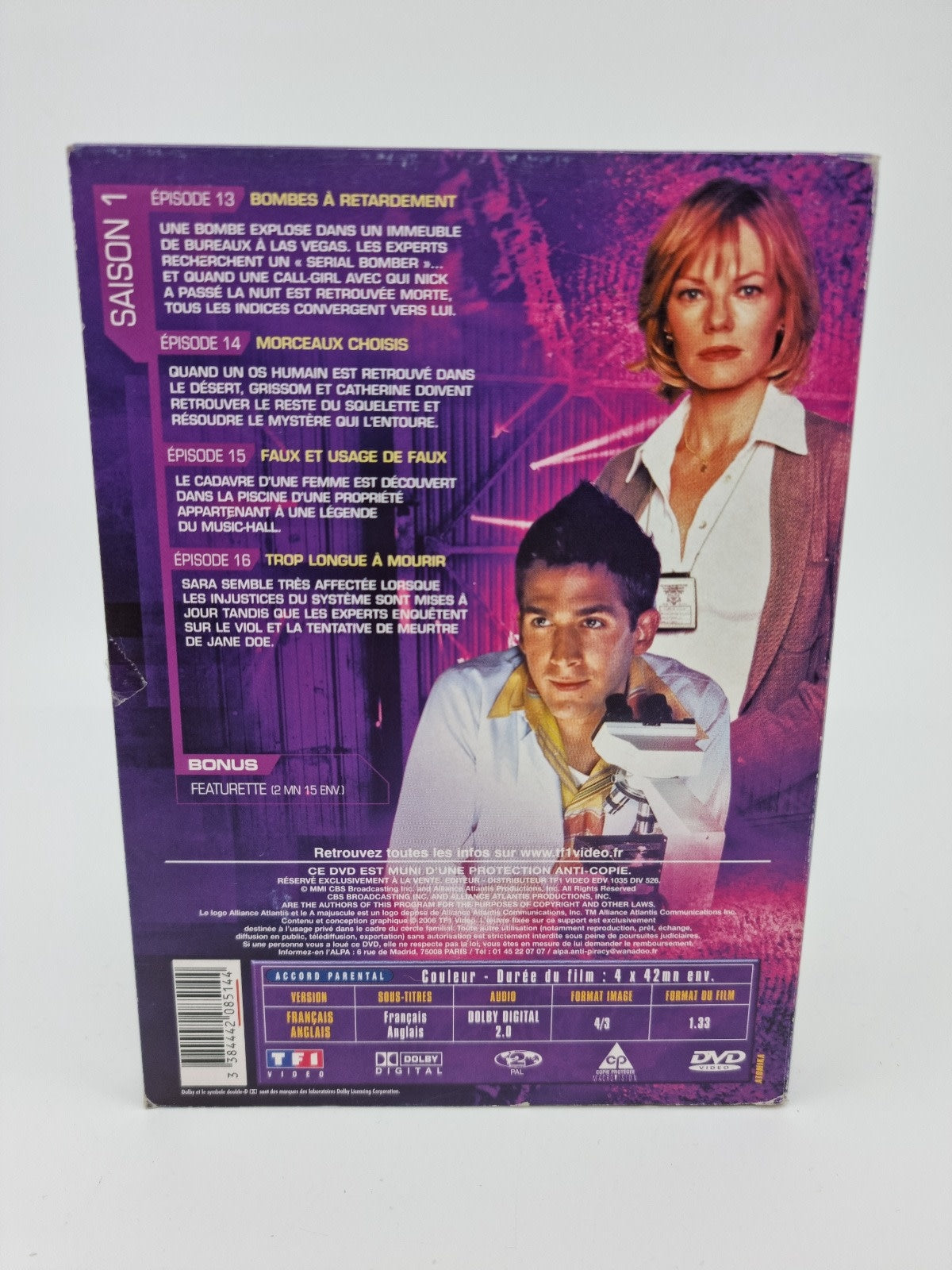 DVD - Les Experts, CRIME SCENE INVESTIGATION – Saison 1 épisodes 13 à 16