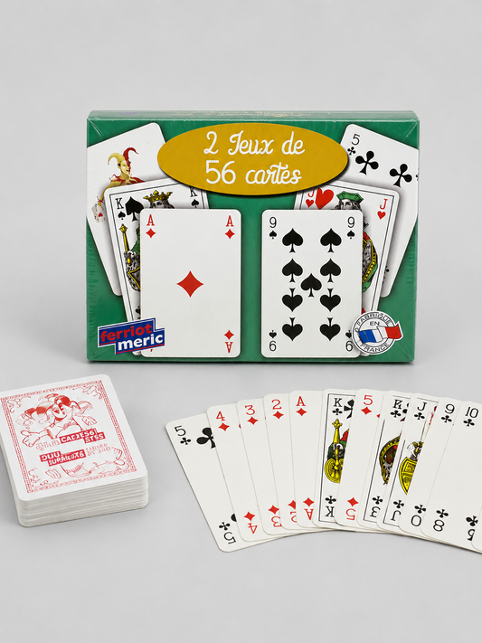 Coffret 2 jeux de cartes classiques