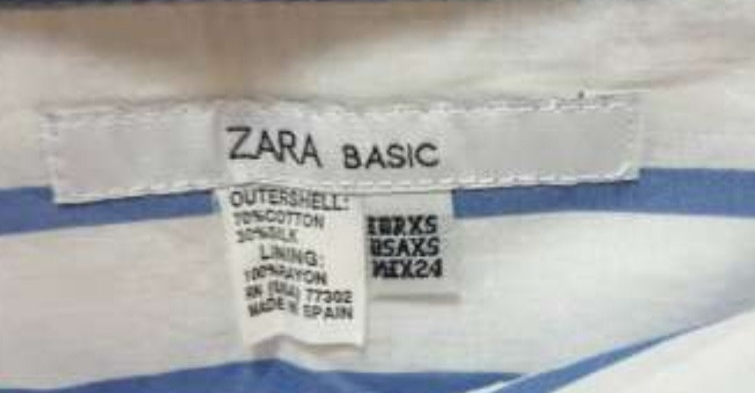 Jupe rayée blanc & bleu (SIZE : 36)