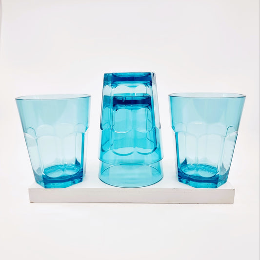 Gobelet en plastique - bleu (4 pièces)