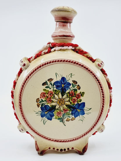 Gourde ancienne à liqueur en céramique - Armoiries de la commune d'Estavayer-le-Lac en Suisse
