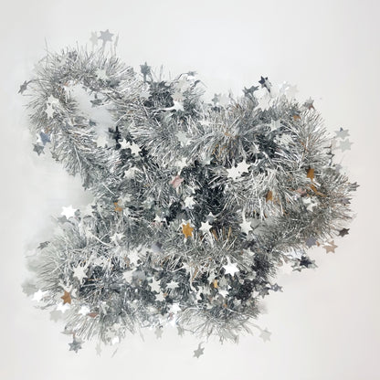 Guirlande argentée - étoiles (2 mètres)