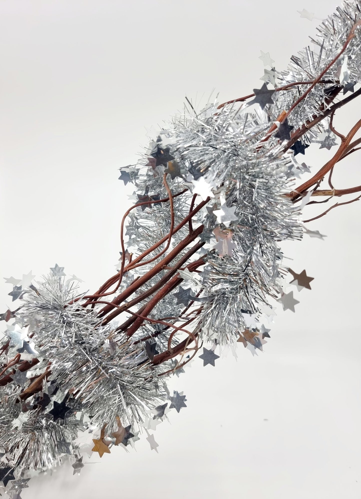 Guirlande argentée - étoiles (2 mètres)