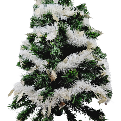 Guirlande blanche - feuilles argentées (2 mètres)