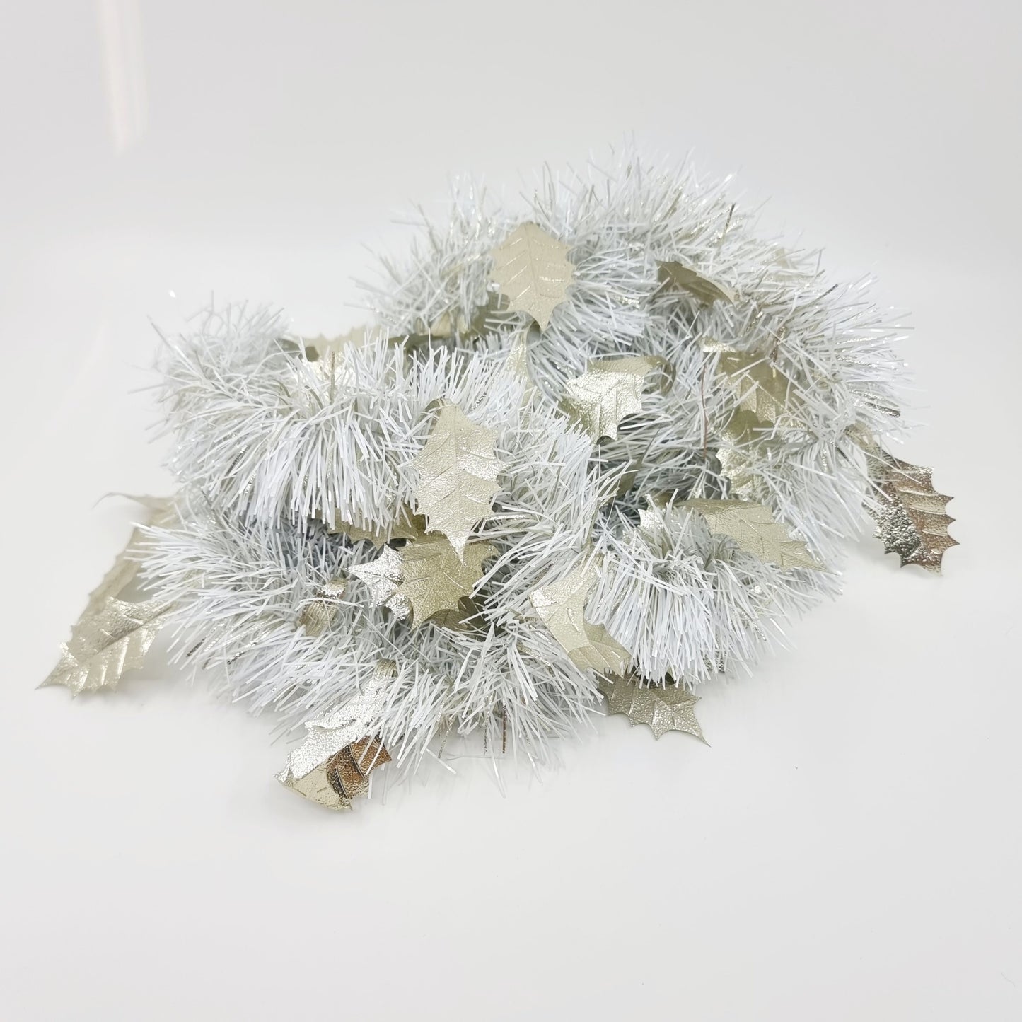 Guirlande blanche - feuilles argentées (2 mètres)