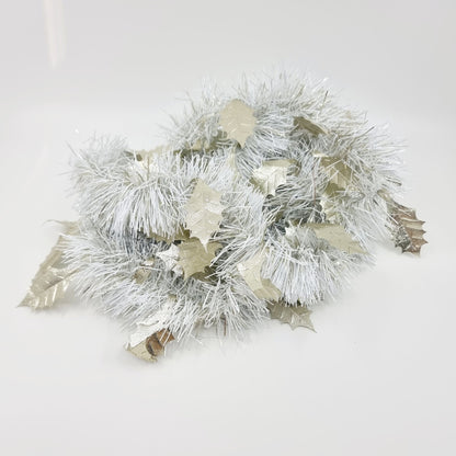 Guirlande blanche - feuilles argentées (2 mètres)