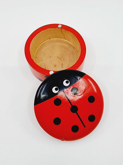 Jeu de puces en bois - coccinelle