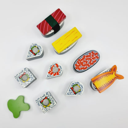 Jeu de sushis en bois (24 pièces)