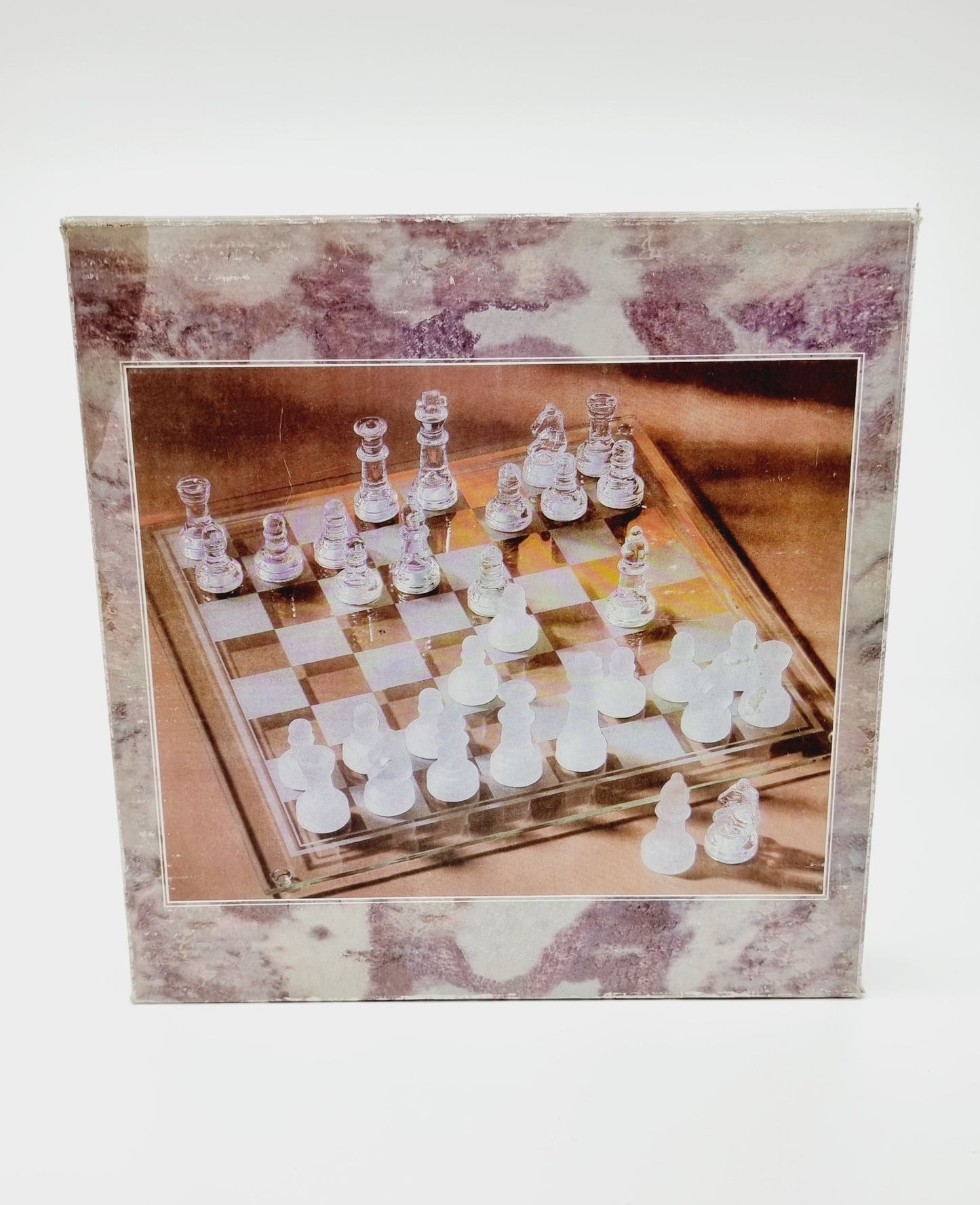 Jeu d'échecs en verre