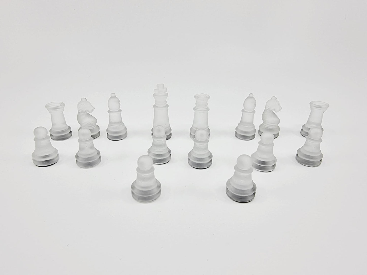 Jeu d'échecs en verre