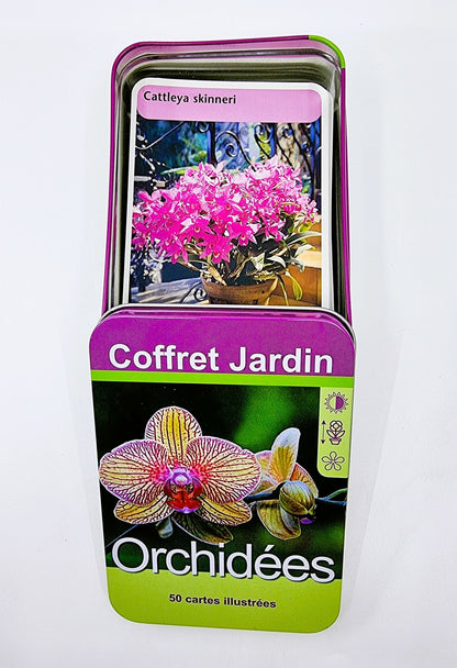 Coffret jardin - Orchidées avec 50 cartes explicatives