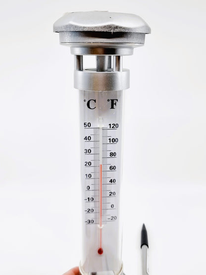 Lampe solaire LED avec thermomètre
