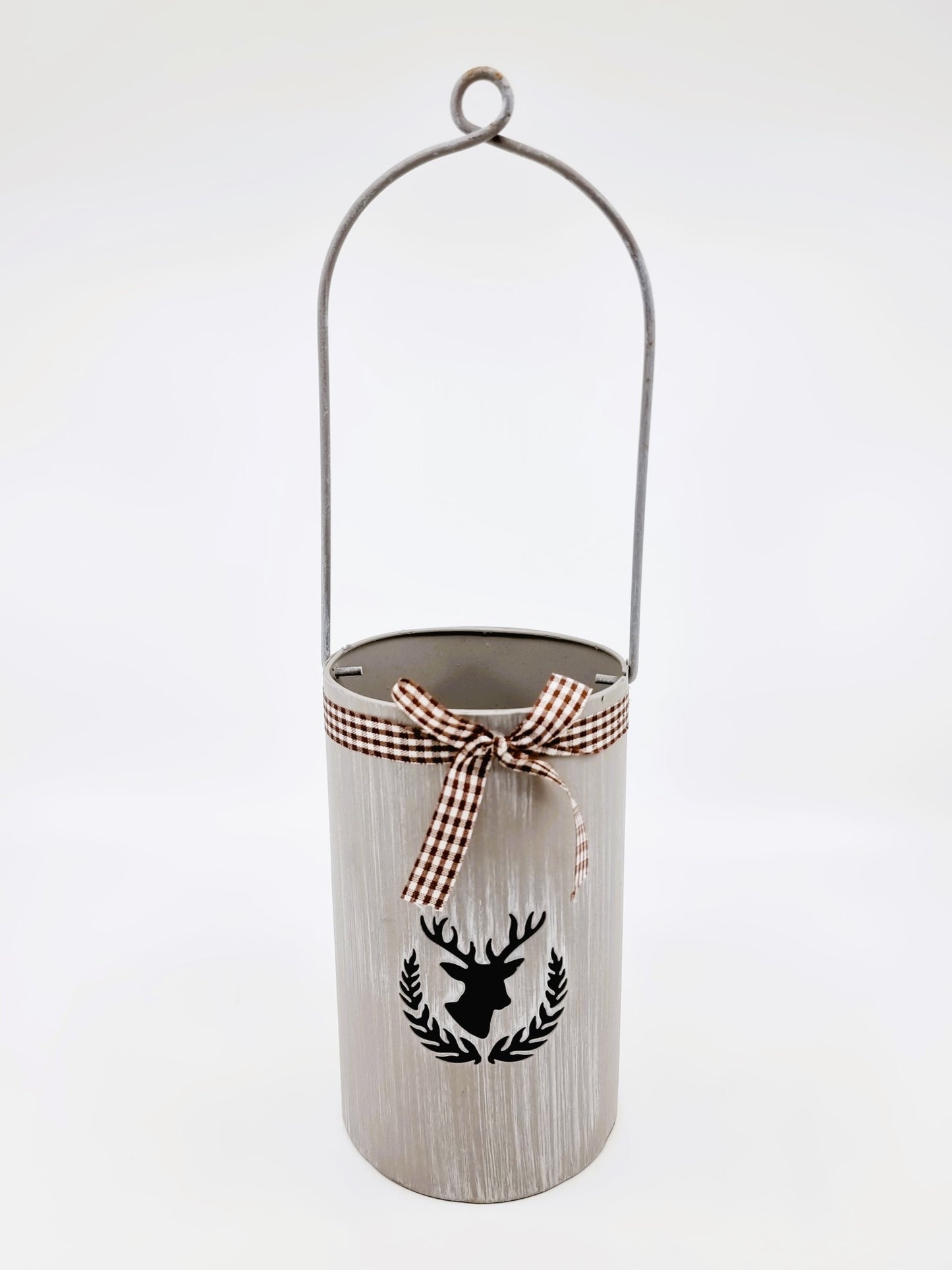 Lanterne effet bois - cerf