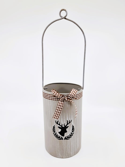 Lanterne effet bois - cerf