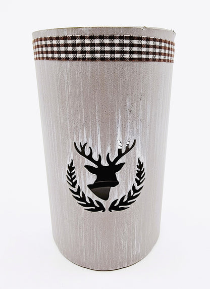 Lanterne effet bois - cerf