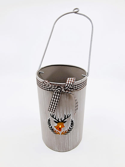 Lanterne effet bois - cerf