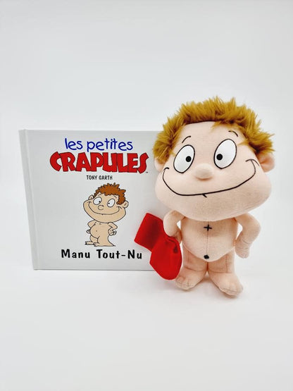 Livre et peluche - Les petites crapules, Manu Tout-Nu