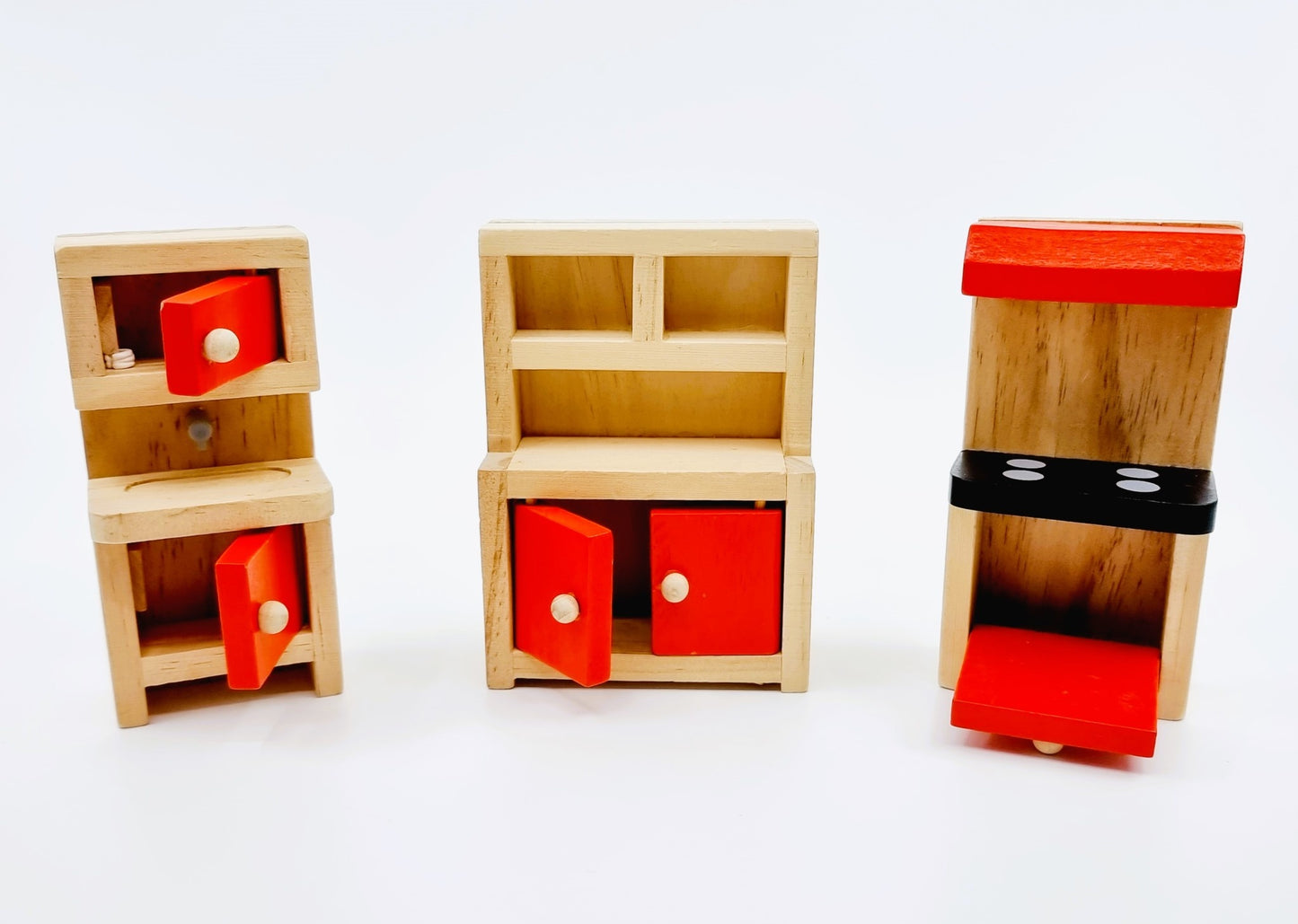 Meubles en bois de maison de poupées (10 pièces)