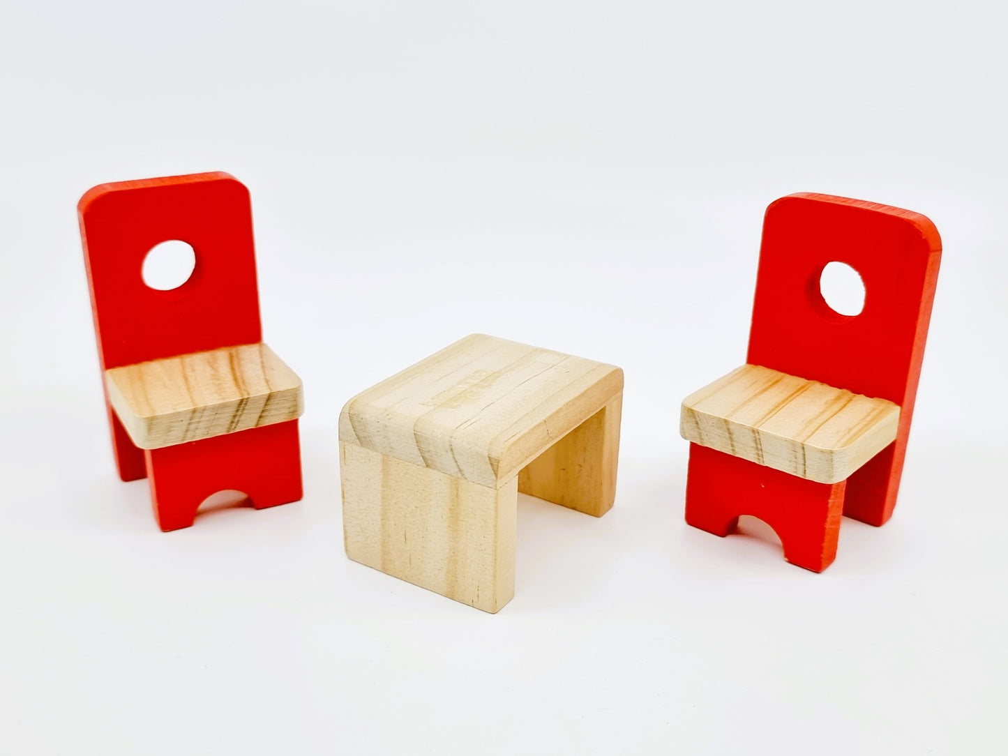 Meubles en bois de maison de poupées (10 pièces)