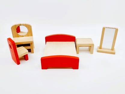 Meubles en bois de maison de poupées (10 pièces)