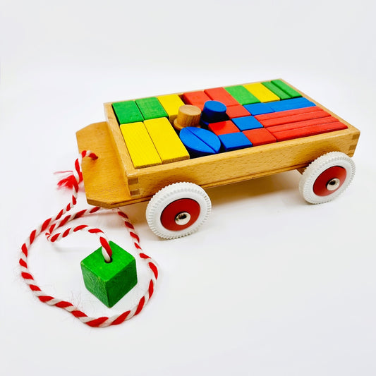 Chariot et plots en bois