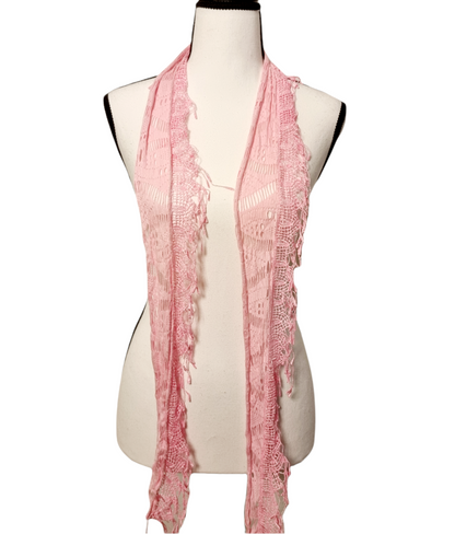 Echarpe ficelle rose