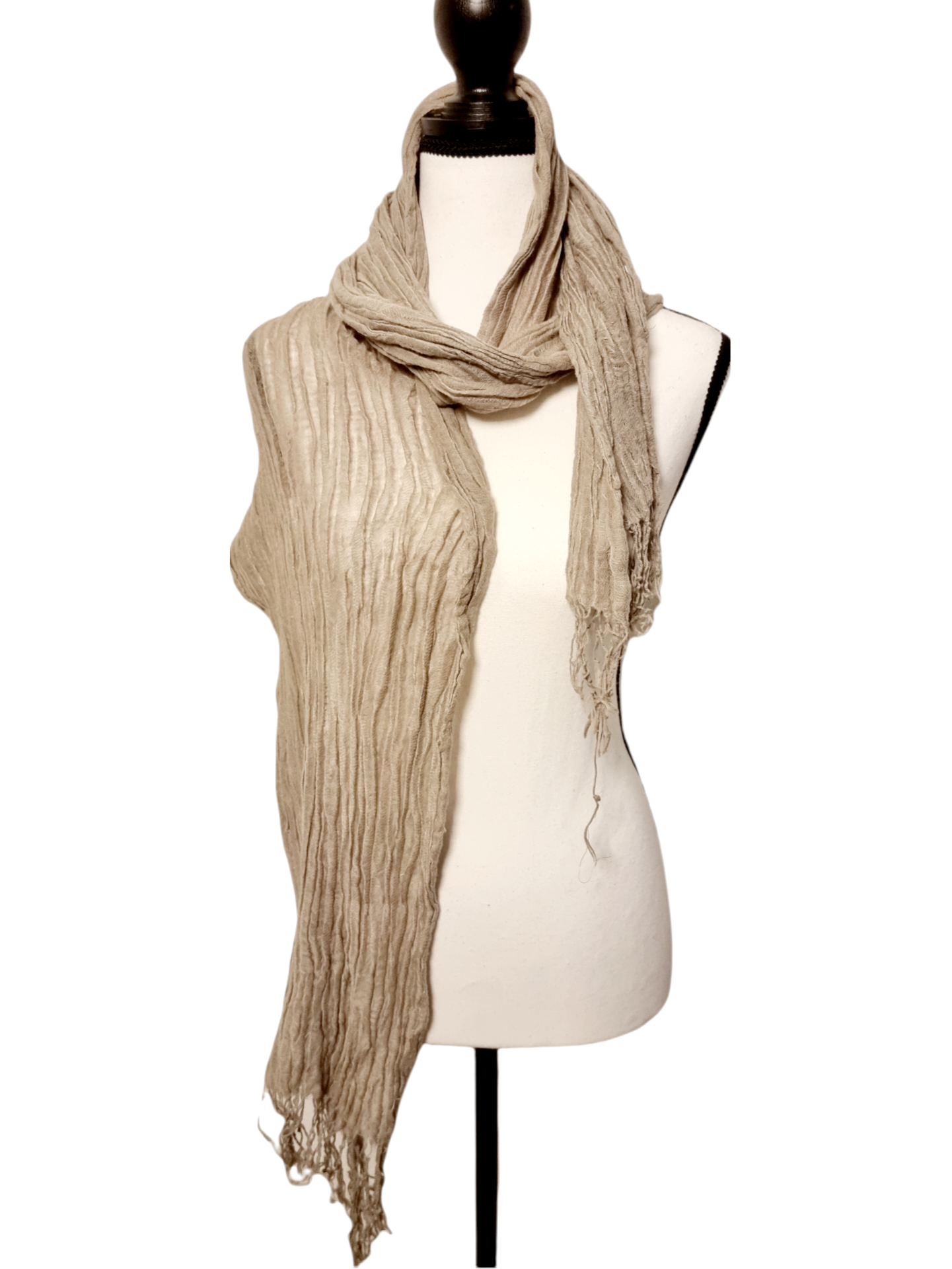 Foulard léger gris/vert