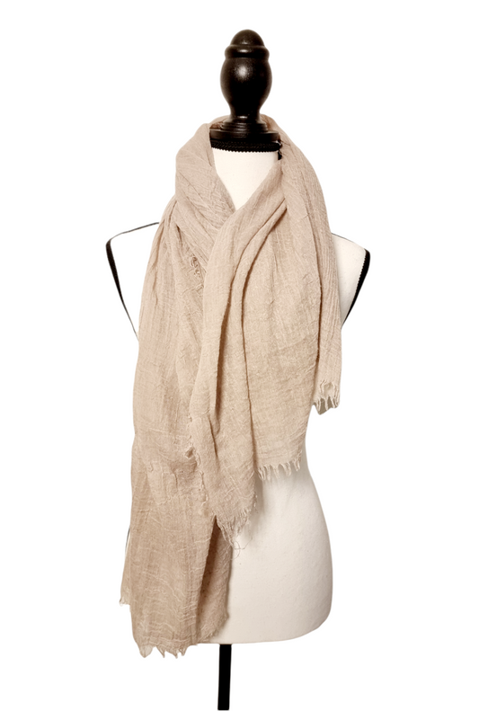 Foulard couleur sable