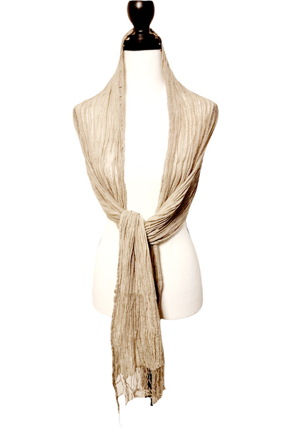 Foulard léger gris/vert