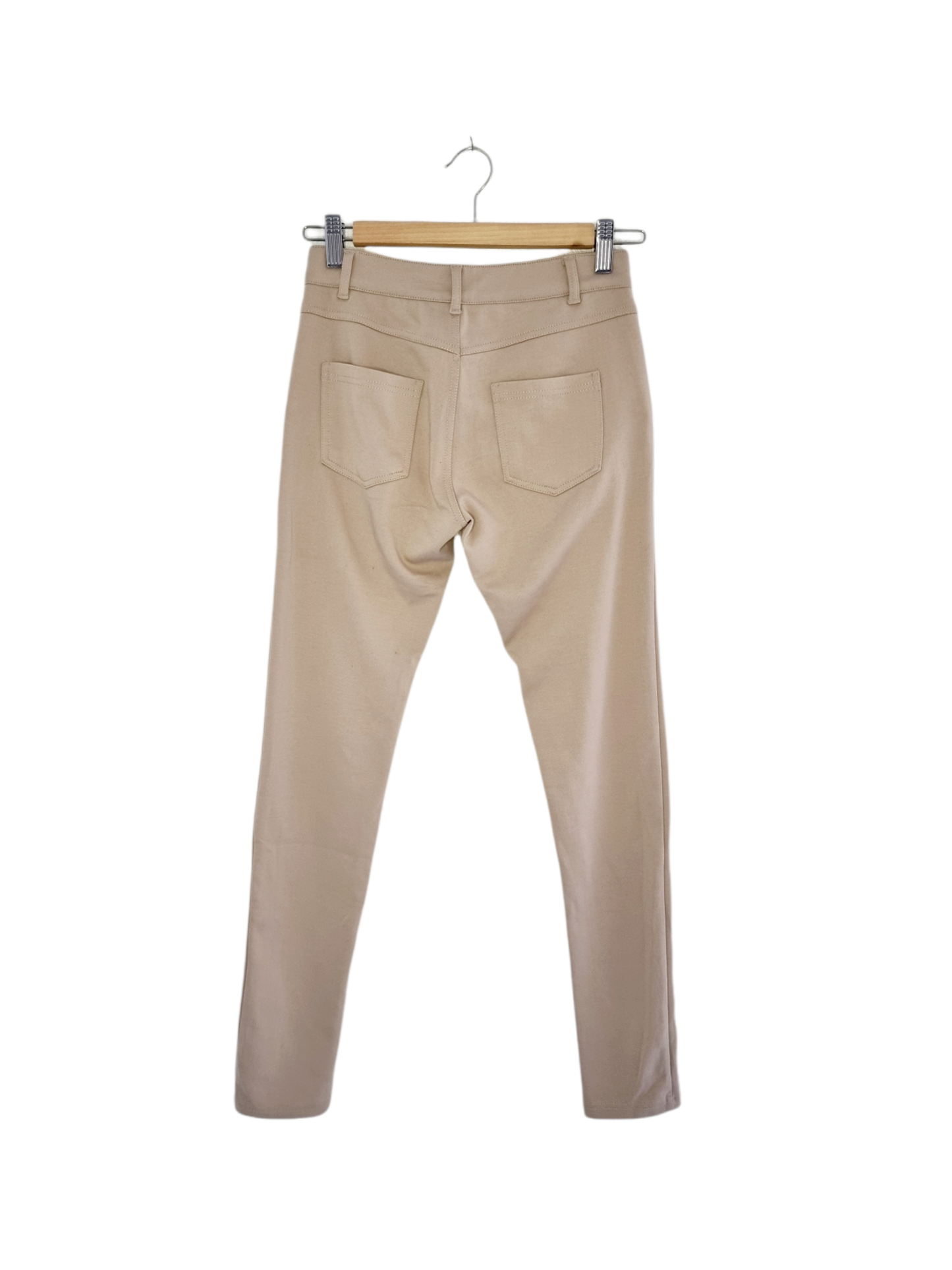 Pantalon beige avec zips apparents (SIZE : 36)
